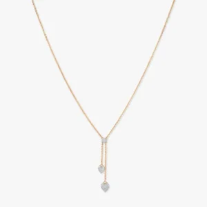 Twin Drop Diamond Necklace