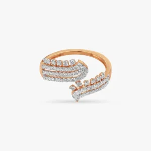 Ripple Curve Diamond Ring